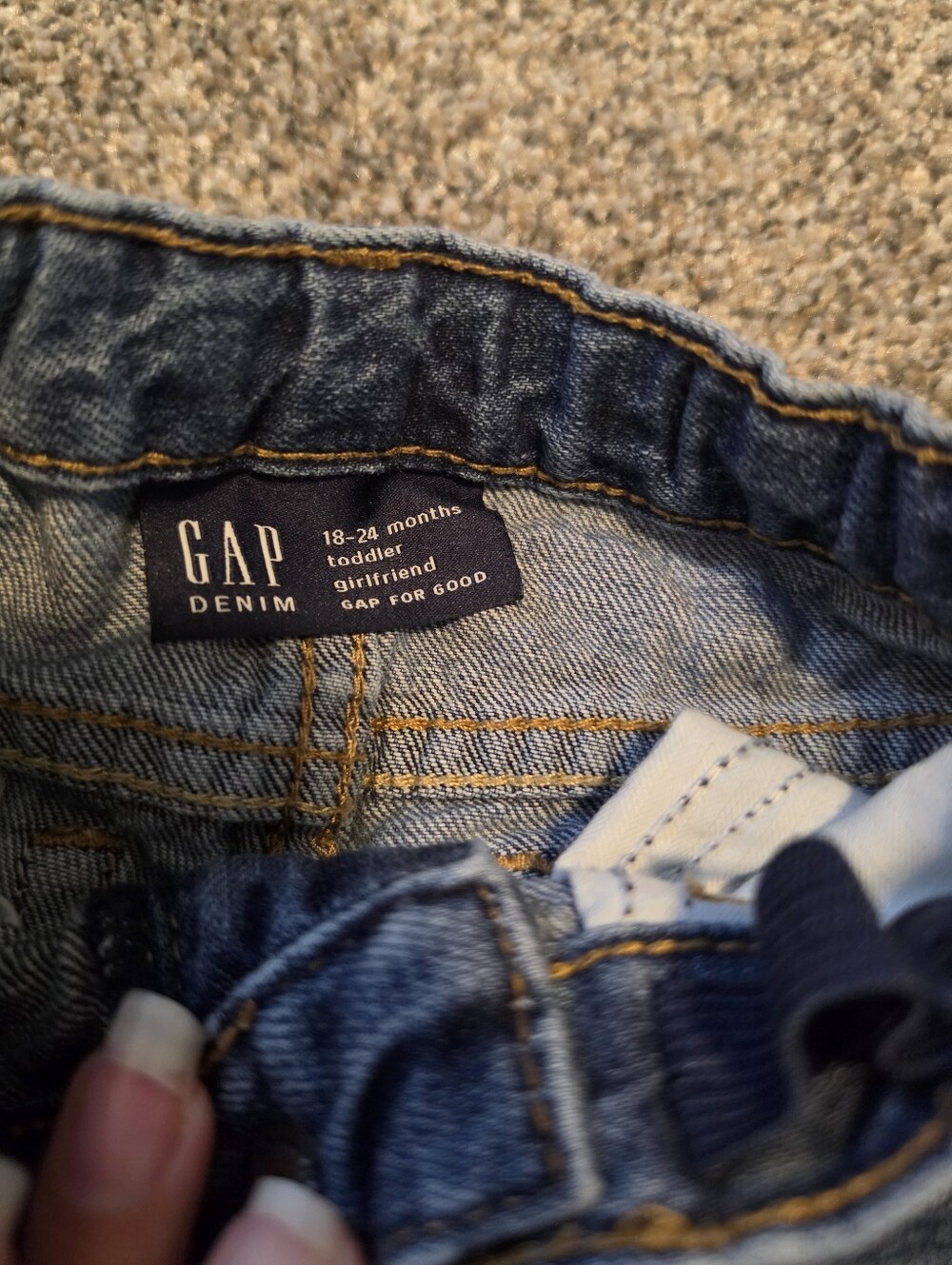 GAP Kids Distressed Denim Jeans - Blue - Picture 2 of 4